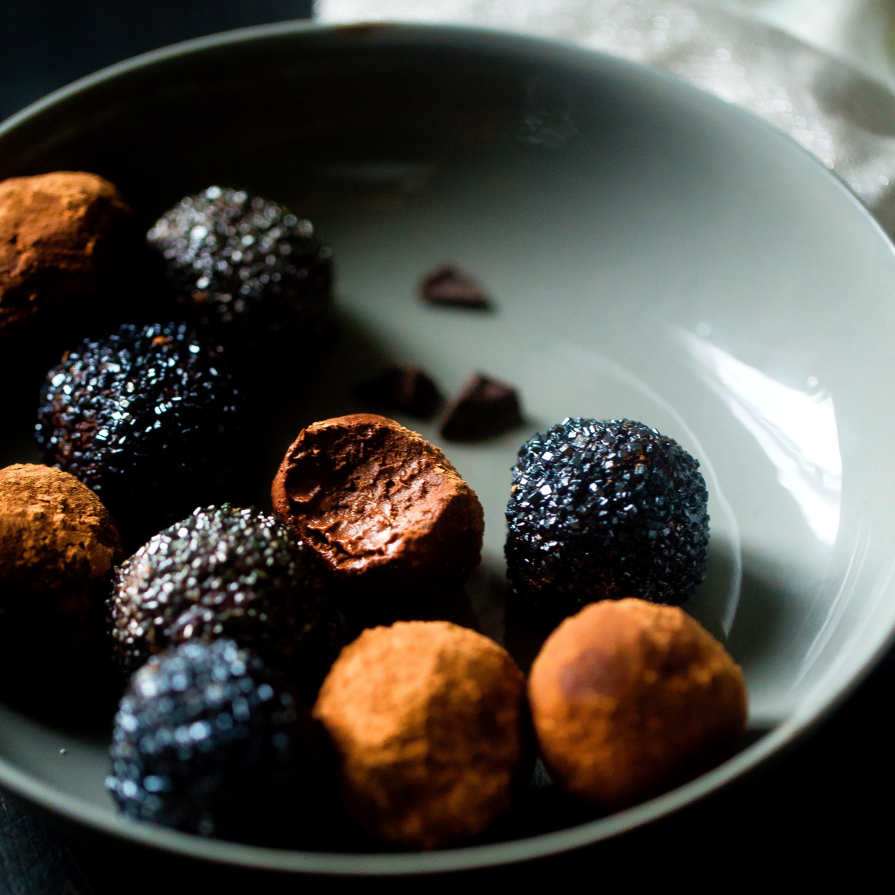 vegan chocolate truffles by buddha bowls