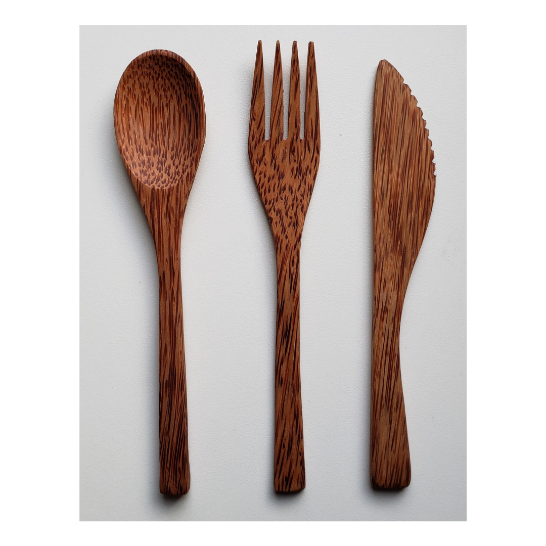 coconut palm wood utensils