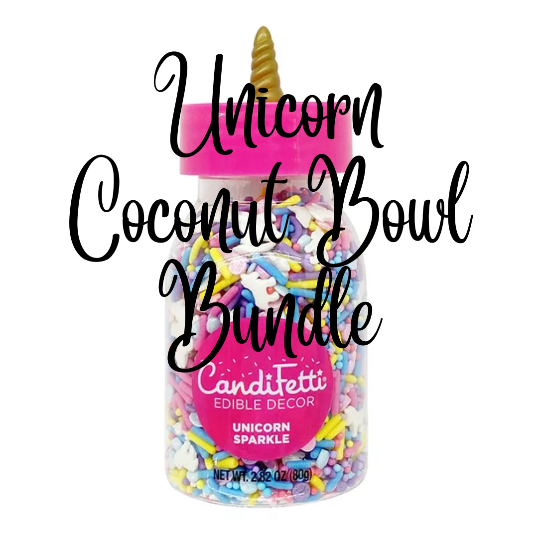 unicorn coconut bowl bundle
