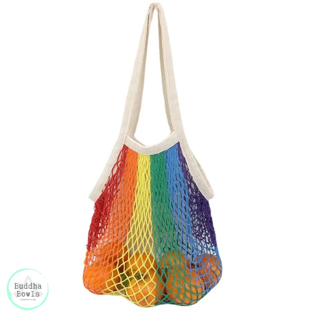 rainbow reusable shopping bag