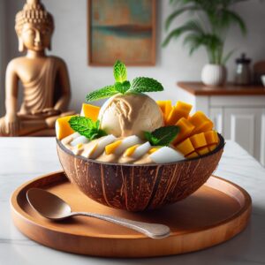 Almond Butter Mango Mint Nice Cream