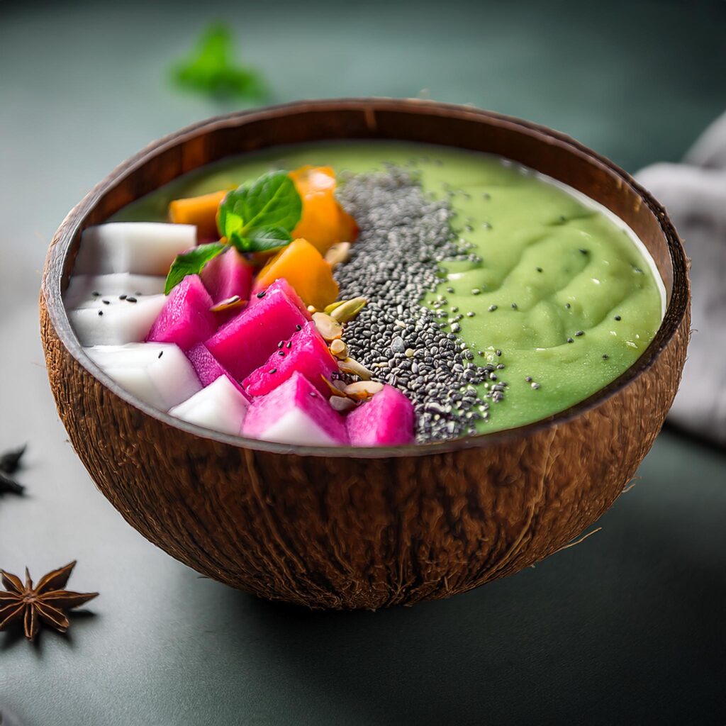 Green Pitaya Spice Smoothie Bowl (1)