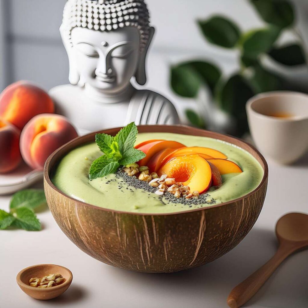 Green Tea Peach Smoothie Bowl5 (2)