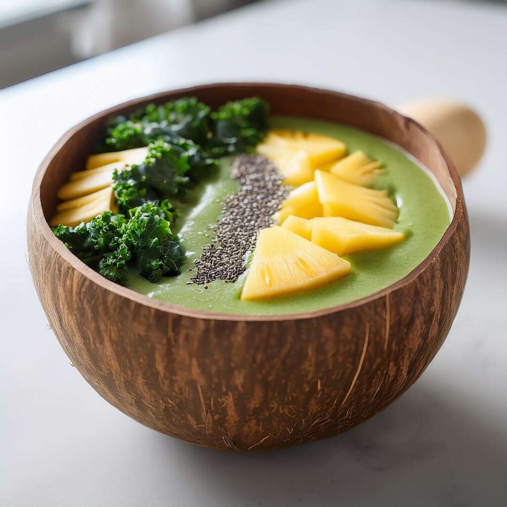 Kale Pineapple Smoothie Bowl