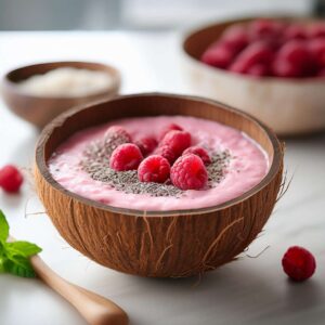 Raspberry Rosewater Smoothie Bowl (2)