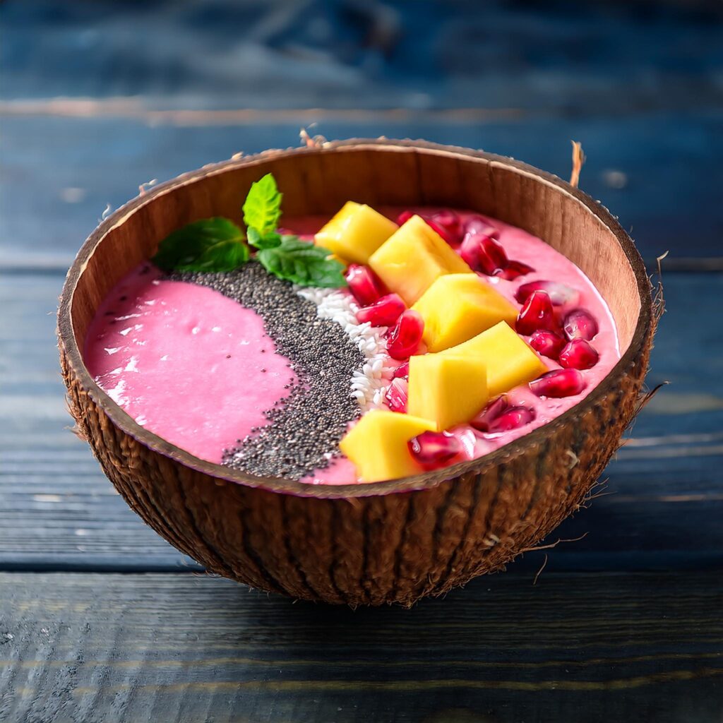 Spicy Pineapple Pitaya Smoothie Bowl (1)