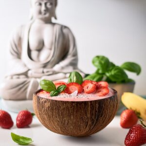 Strawberry And Basil Smoothie Bowl