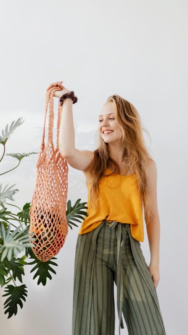 Girl With A Reusable Bag