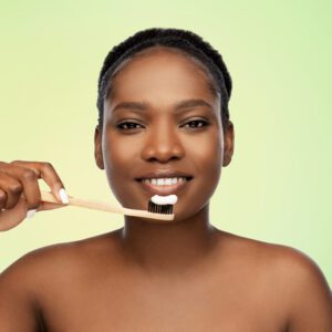 Woman Cleaning Teeth With Toothbrush