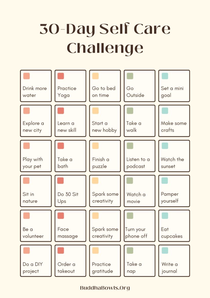 30 Day Self Care & Productivity Challenge