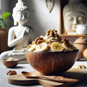 Almond Butter Banana Walnut Nice Cream