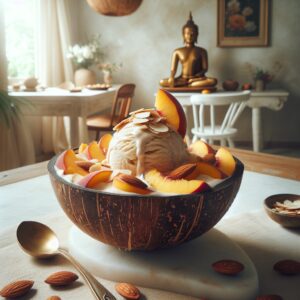 Almond Butter Peach Nice Cream