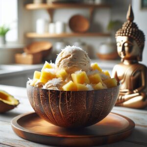 Almond Butter Pineapple Coconut Nice Cream