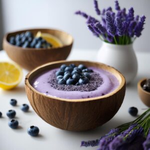 Blueberry Lavender Lemonade Smoothie Bowl