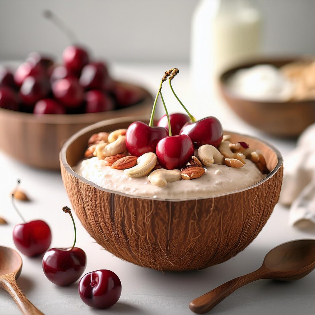 Cashew Butter Cherry Garcia Nice Cream