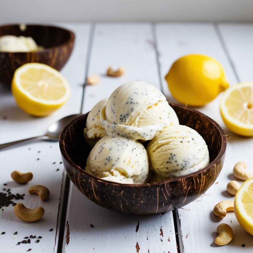 Cashew Butter Lemon Poppy Seed Nice Cream (1)