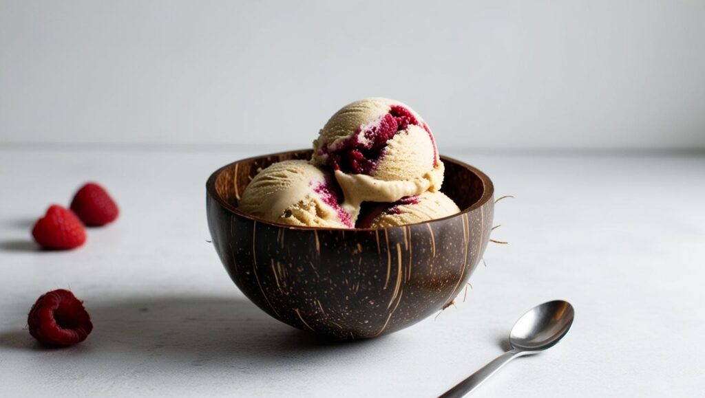 Cashew Butter Raspberry Nice Cream (4)