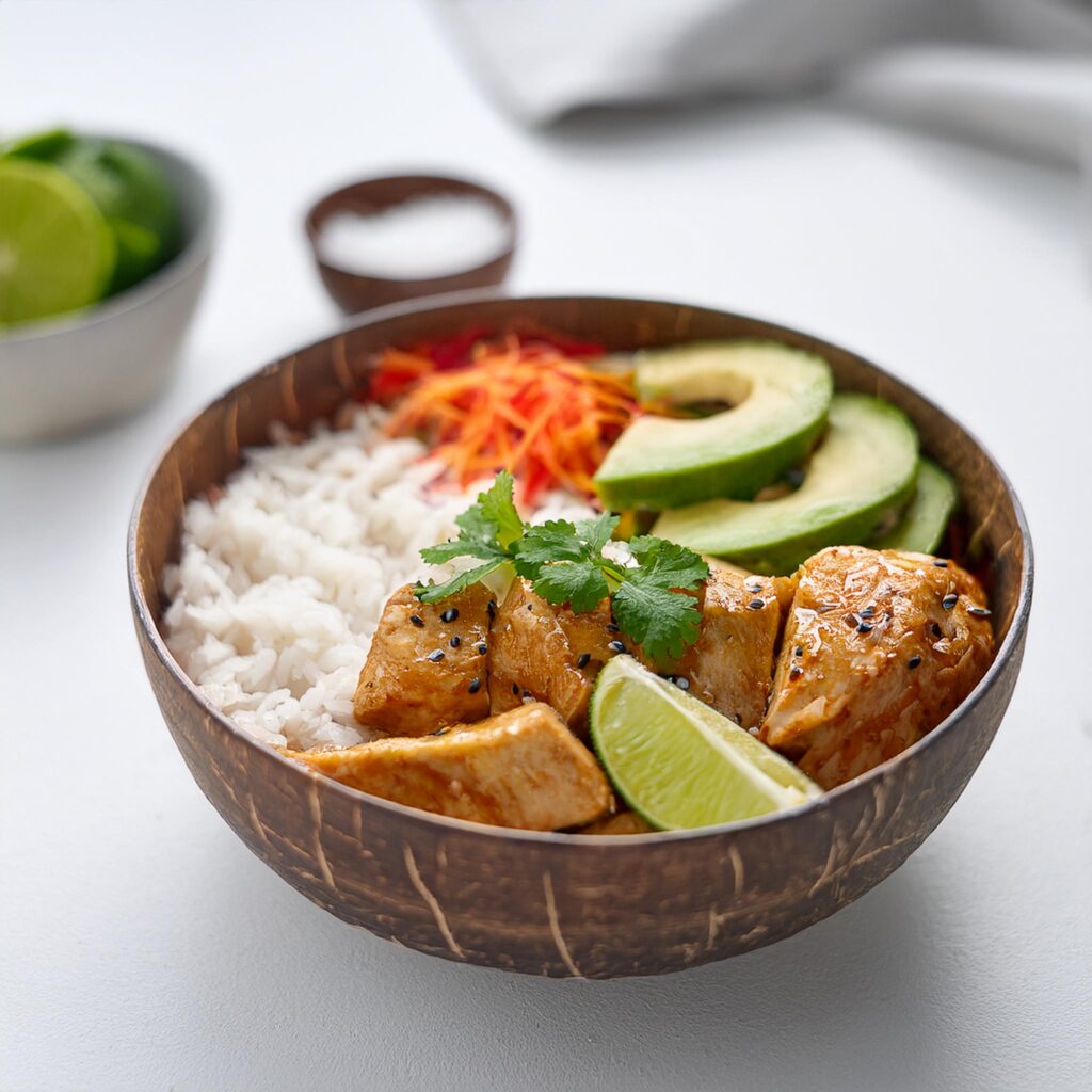 Chili Lime Chicken And Rice Buddha Bowl