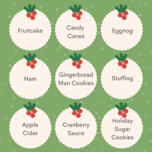 Christmas Meal Bingo