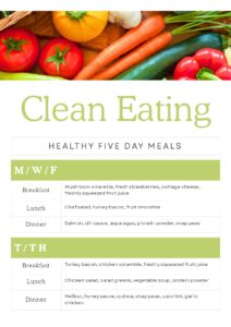 Clean Eating Weekly Meal Planner