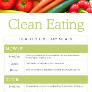 Clean Eating Weekly Meal Planner