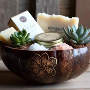 Coconut Bowl Diy Gift Basket (1)