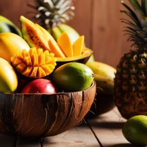 Coconut Bowl Fruit Display