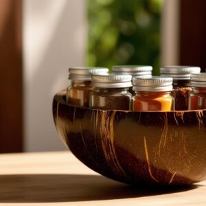 Coconut Bowl Spice Rack