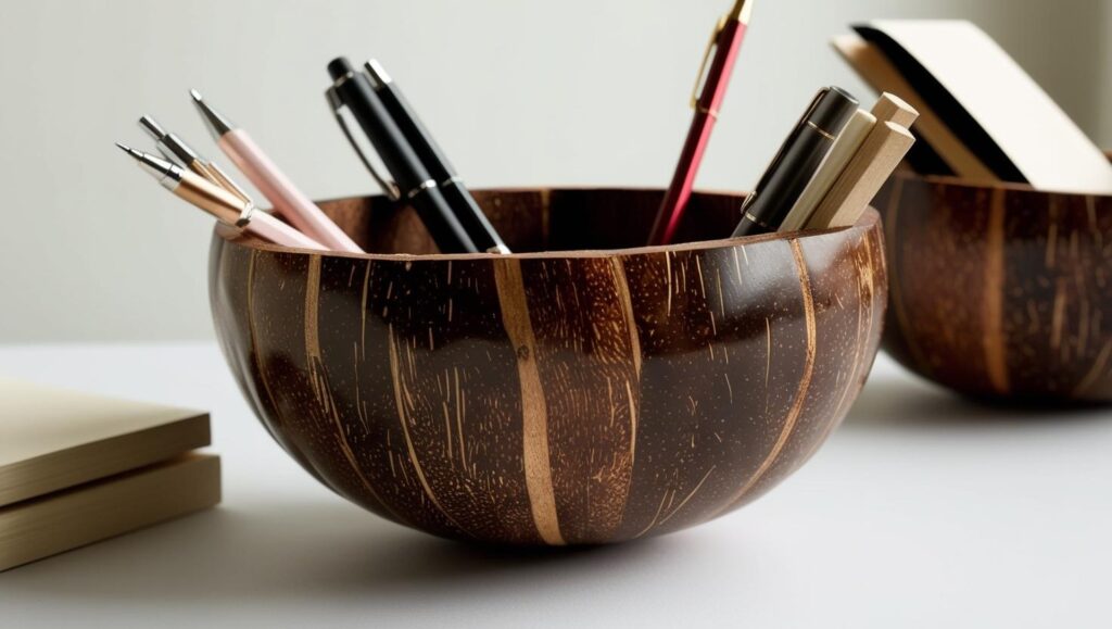 Coconut Bowl Writing Desk Organizer (1)