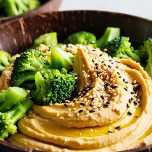 Easy Broccoli And Hummus Bowl (2)