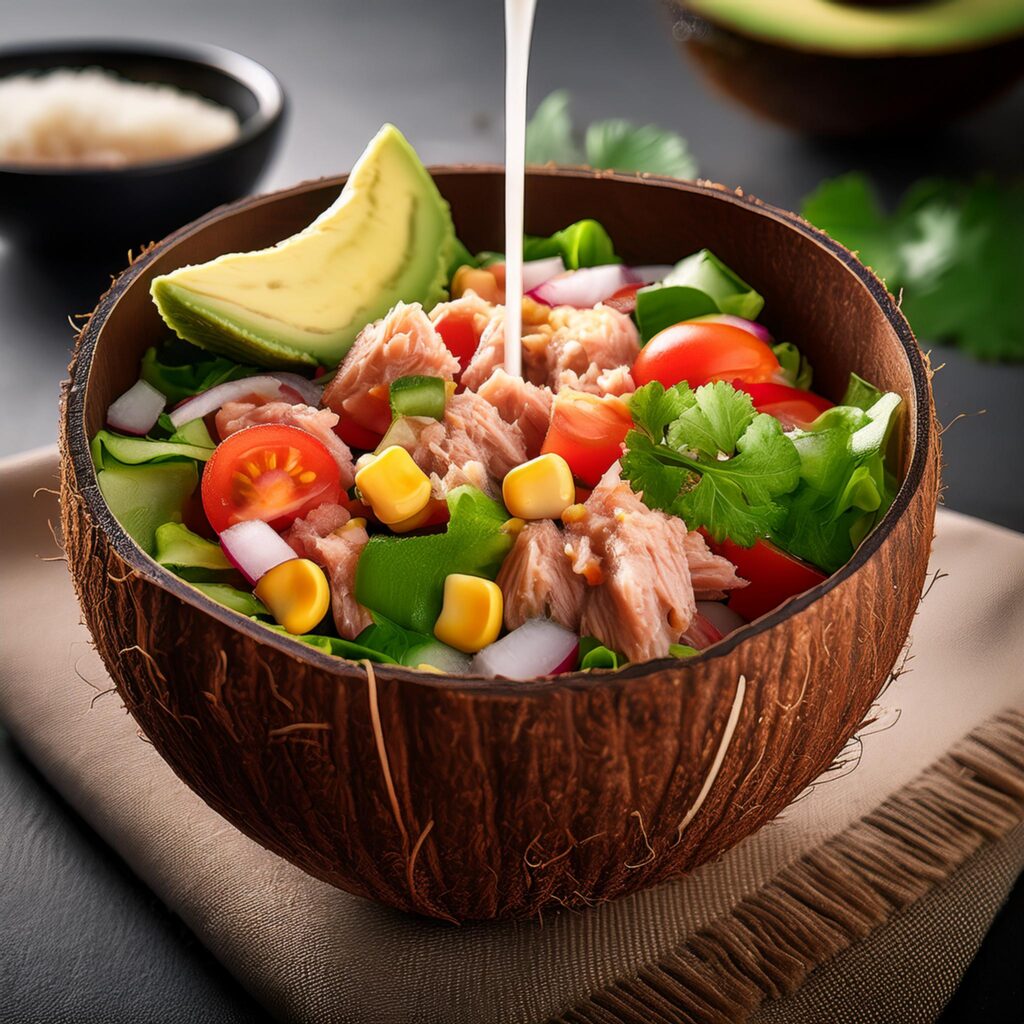 Firefly Mexican Tuna Salad Bowl In A Polished Smooth Coconut Bowl 74454