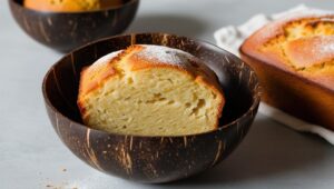 Fruit Powder Bread In A Coconut Bowl (2)