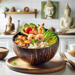 Garlic Shrimp Buddha Bowl