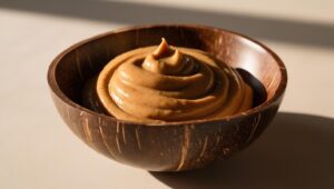 Maca Almond Butter In A Coconut Bowl (2)