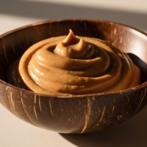 Maca Almond Butter In A Coconut Bowl (2)