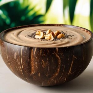 Nut Butter Smoothie In A Coconut Bowl (2)