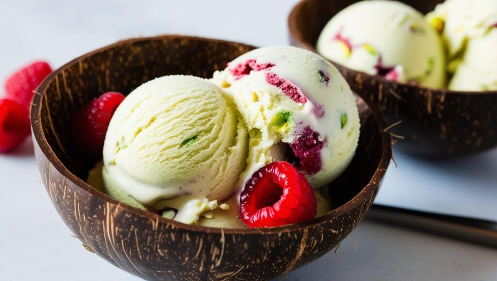 Pistachio Raspberry Nice Cream (1)