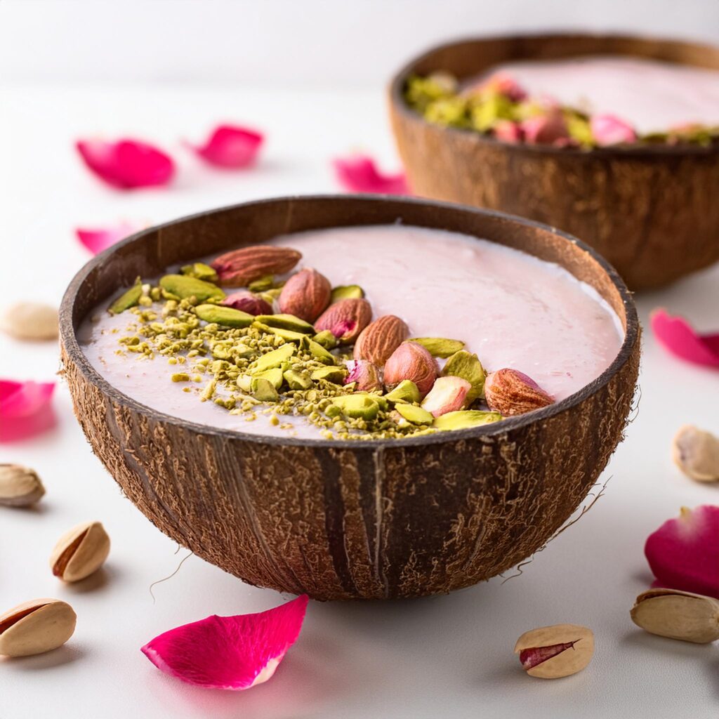 Pistachio Rose Smoothie Bowl