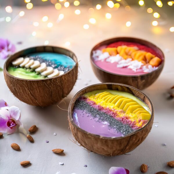 Rainbow Unicorn Smoothie Bowls