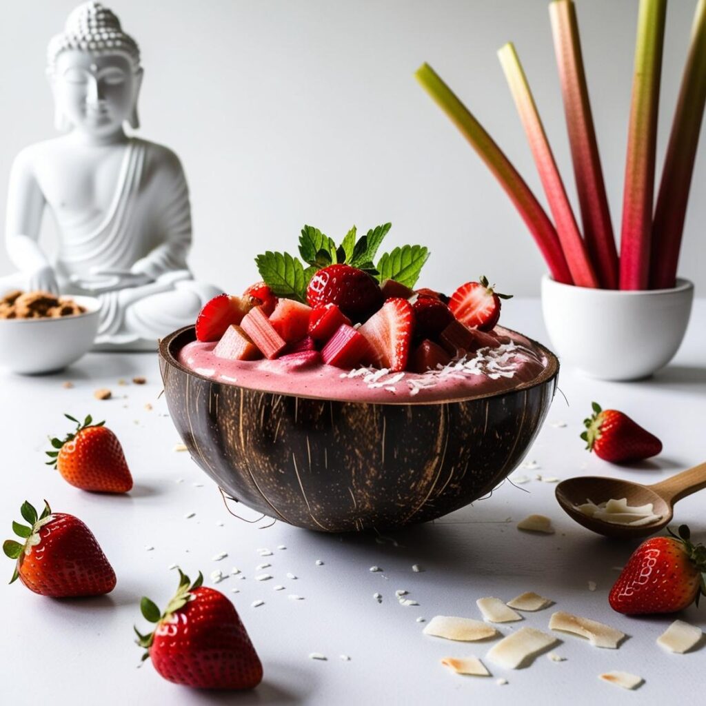 Strawberry Rhubarb Smoothie Bowl (1)
