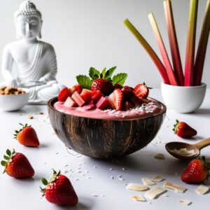 Strawberry Rhubarb Smoothie Bowl (1)