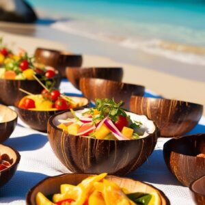 Beach Picnic With Coconut Bowls