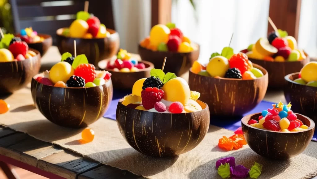 Coconut Bowls At A Birthday Party