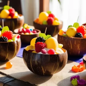 Coconut Bowls At A Birthday Party