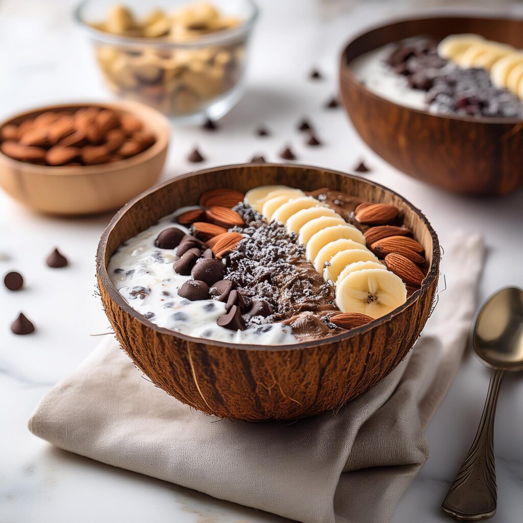 Chocolate Chip Pancake Smoothie Bowl