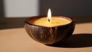 Coconut Bowl Beeswax Candle