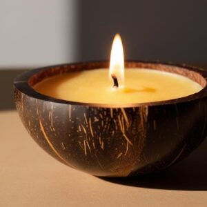 Coconut Bowl Beeswax Candle