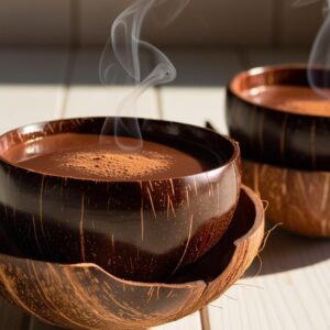 Hot Chocolate In Coconut Bowls (1)