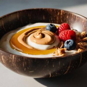 Nut Butter Breakfast Bowl In A Coconut Bowl (2)