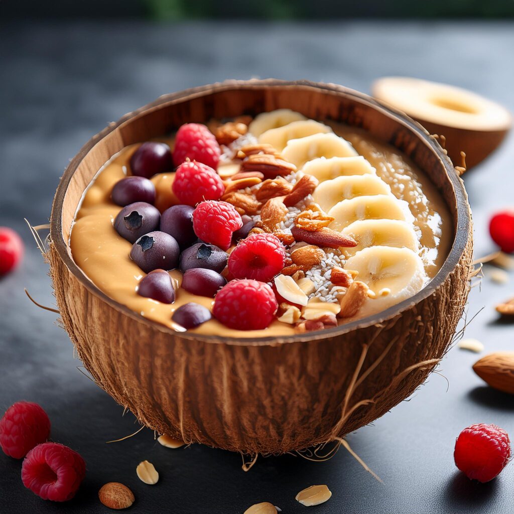 Peanut Butter And Jelly Smoothie Bowl (1)